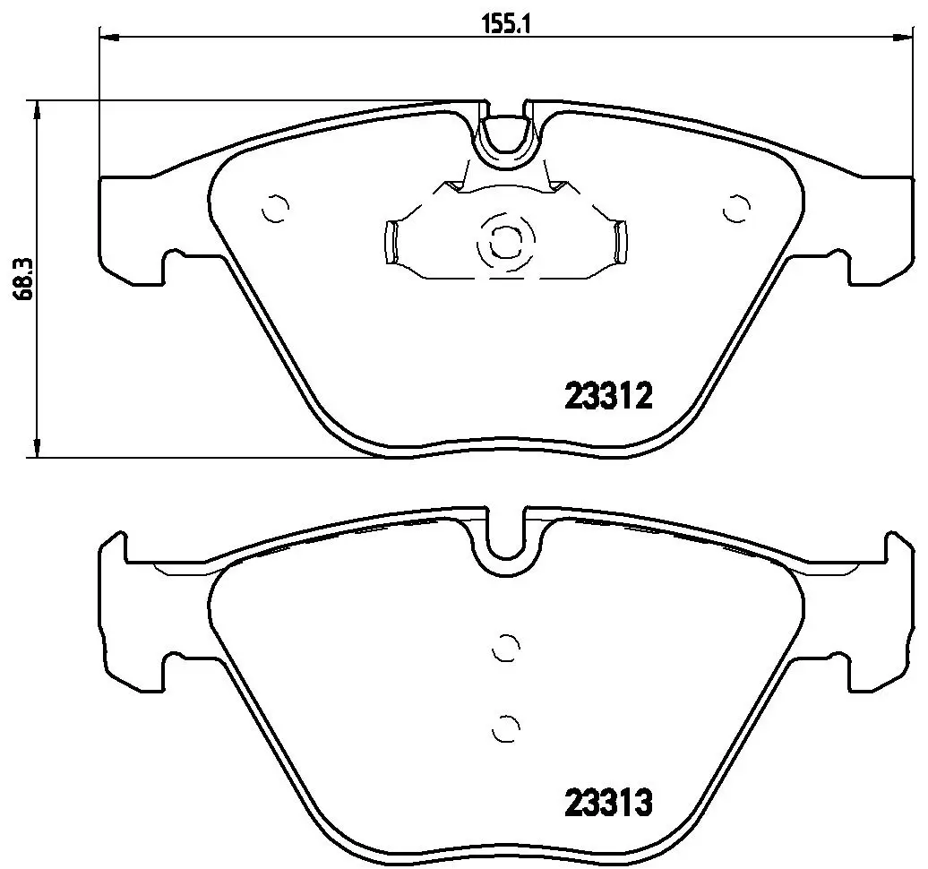 BMW 5 Serisi E60 520 d Ön Fren Balatası | BREMBO P06054