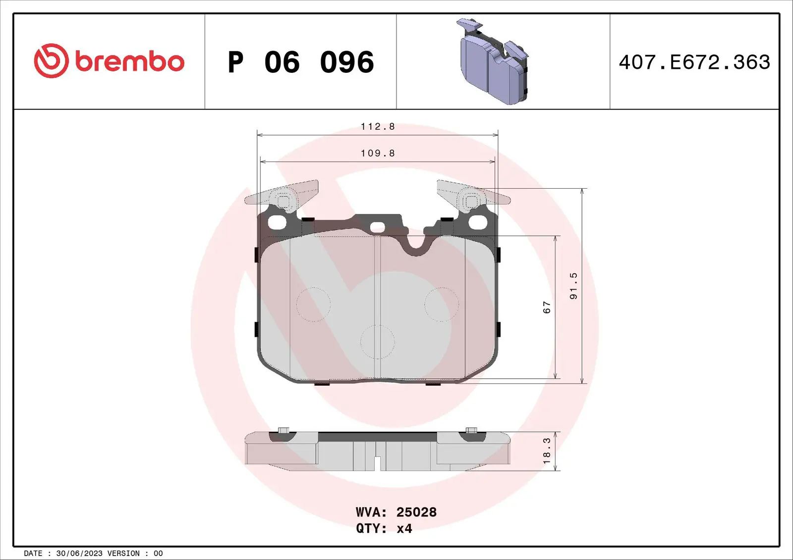 BMW 1 Serisi F20 116 d Ön Fren Balatası | BREMBO P06096