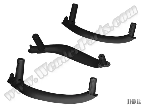 BMW X5 Serisi F15 2014-2018 Kapı Tutamak Seti Ön&Arka; Siyah | WENDER BA7292243/244S3