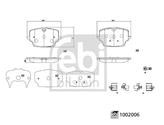 BMW X1 U11 Front Brake Pad | FEBI 1002006