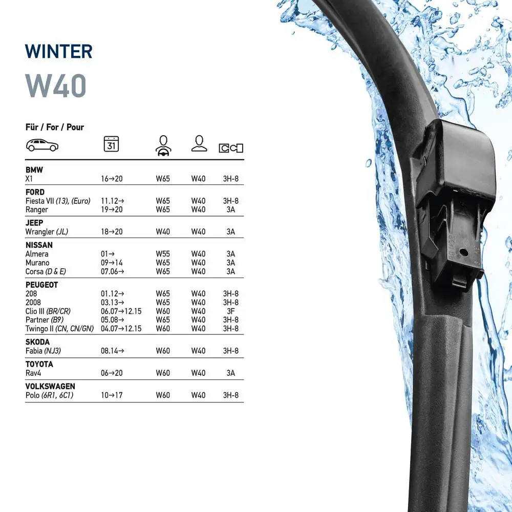 BMW 3 Series E92 Wiper Wiper Blade Front | HELLA 9XW 358 004-161