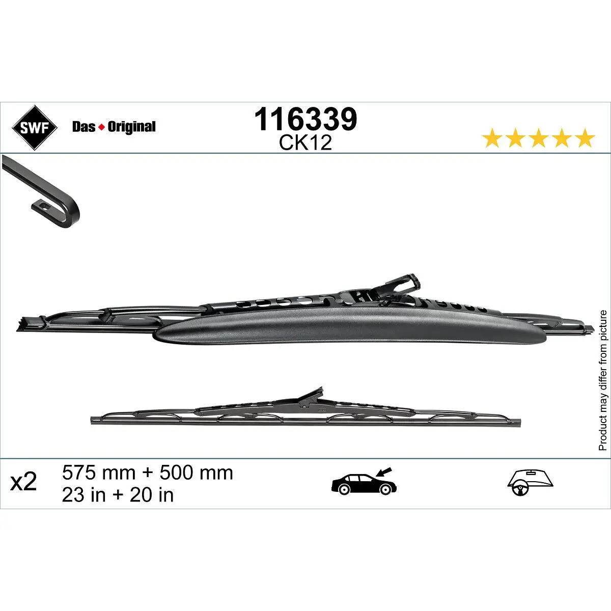 BMW 3 Serisi E46 Silecek Takım 55mm 50mm | SWF 116339