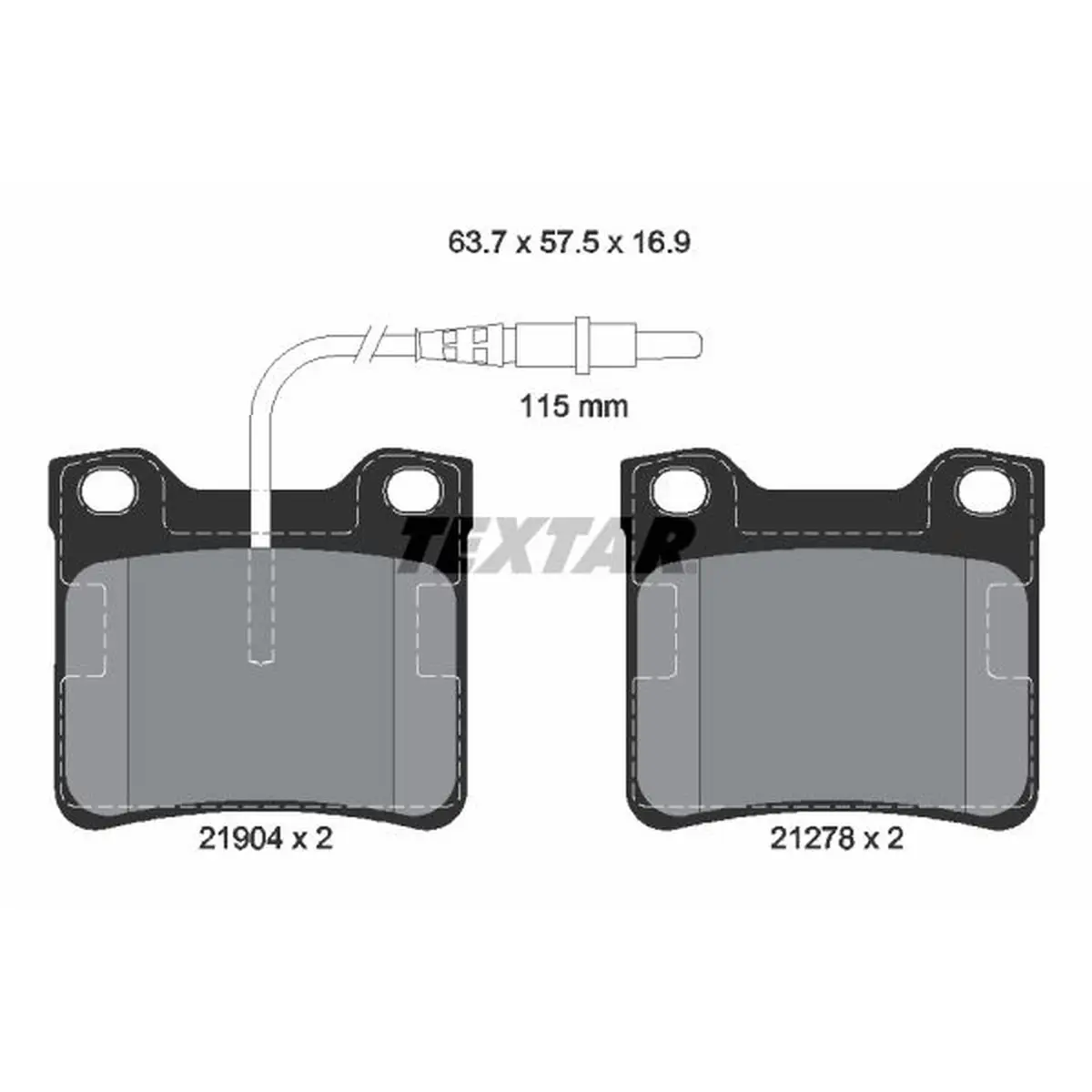 Mercedes Vito W638 Fren Balatası Arka | TEXTAR 2190403