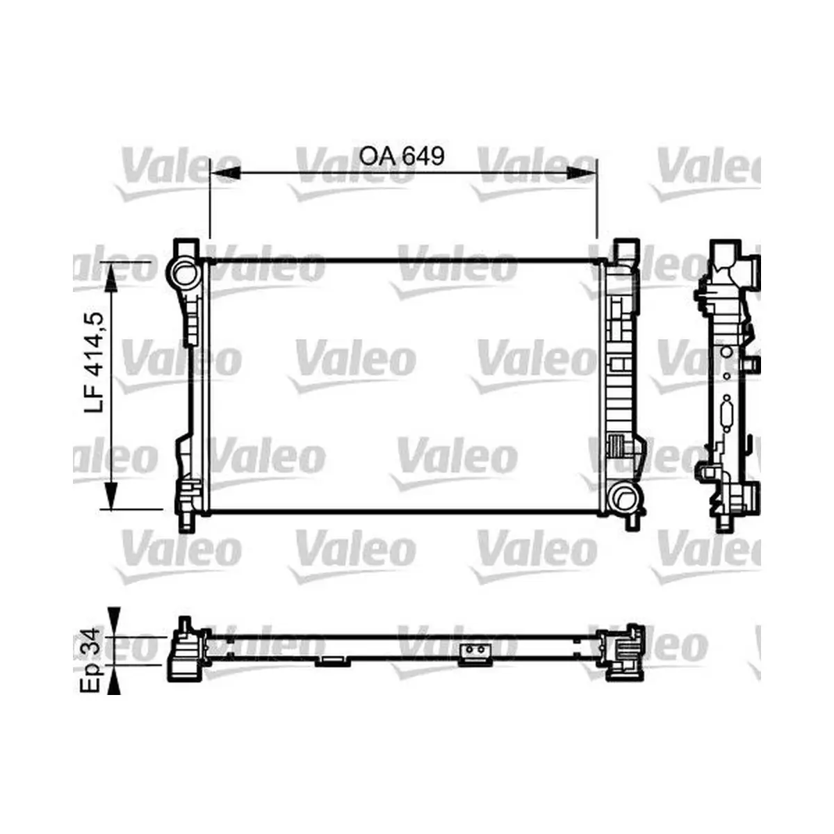 Mercedes C Serisi W203 Radyatör Giriş Çıkış Çapraz | VALEO 732900