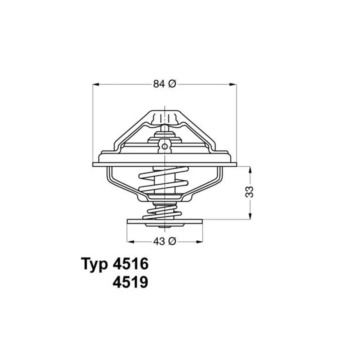 BMW 7 Serisi E38 M60 Termostat | WAHLER 4516.85D