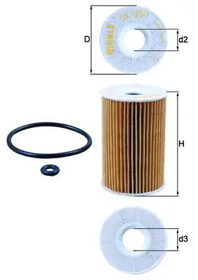 Mercedes A Serisi W168 A 160 M166 Yağ Filtresi | MAHLE OX 135/1D