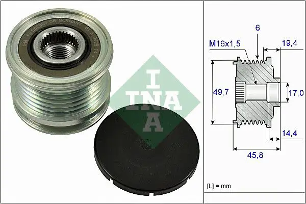 Mercedes W212 E 63 AMG 4-Matic Alternator Pulley | INA 535 0168 10