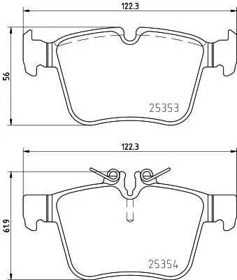 Mercedes C Series W205 Brake Brake Pad Rear | HELLA 8DB 355 021-831
