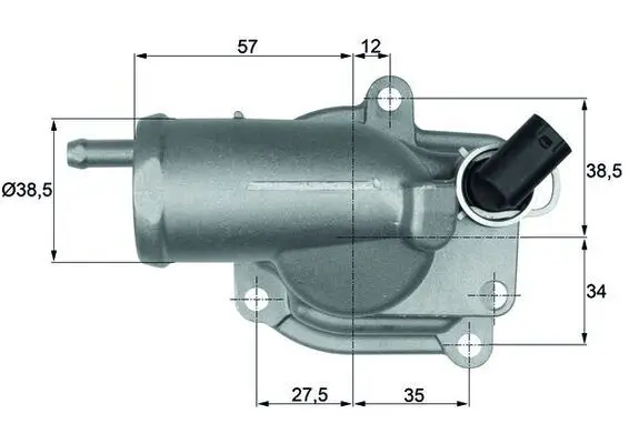 Mercedes E Serisi W210 OM611 Termostat | MAHLE TH 10 87