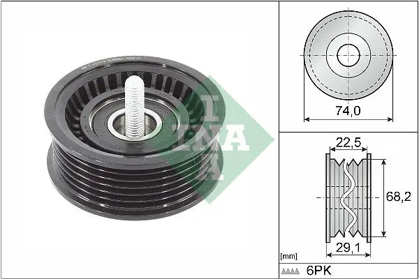 Mercedes E Series W212 E 400 4-matic Tensioner Bearing | INA 532 0784 10