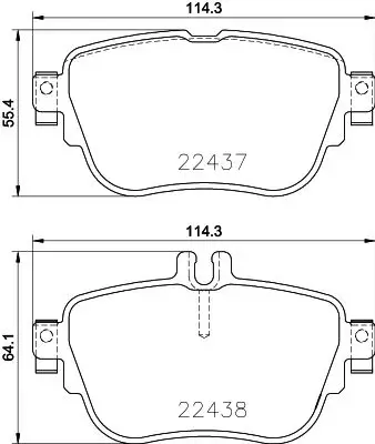 Mercedes E Serisi W213 Fren Balatası Arka | HELLA 8DB 355 025-781