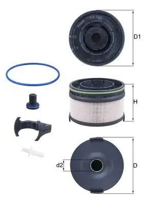 Mercedes E Serisi W213 E 220 d OM654 Yakıt Filtresi | MAHLE KX 533KIT