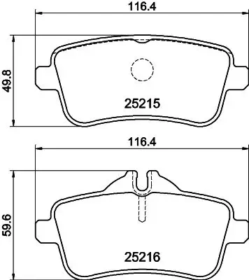Mercedes GL Serisi W166 Fren Balatası Arka | HELLA 8DB 355 039-851