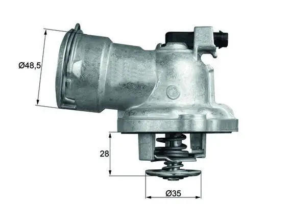 Mercedes C Series W204 OM642 Thermostat | MAHLE TM 28 87