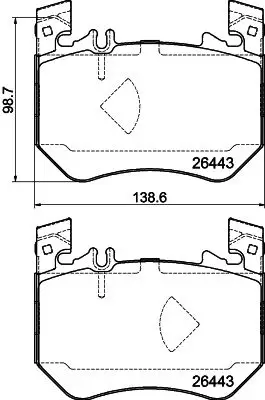 Mercedes S Serisi W223 Fren Balatası Arka | HELLA 8DB 355 043-071