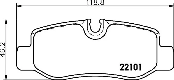 Mercedes Vito Serisi W447 Fren Balatası Arka | HELLA 8DB 355 021-761