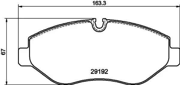 Mercedes Vito Serisi W447 Fren Balatası Arka | HELLA 8DB 355 005-521