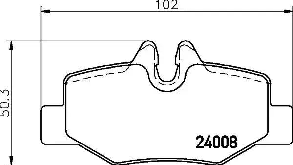 Mercedes Vito Serisi W639 Fren Balatası Arka | HELLA 8DB 355 010-661