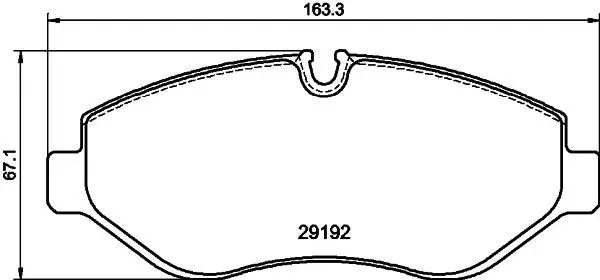 Mercedes Vito Serisi W639 Fren Balatası Arka | HELLA 8DB 355 043-881