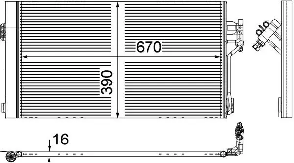 Mercedes Vito Serisi W639 OM642 Klima Radyatörü | MAHLE AC 761 000P