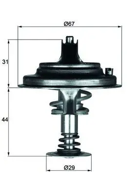 Mercedes W124 Kasa M119 Termostat | MAHLE TX 26 80D1