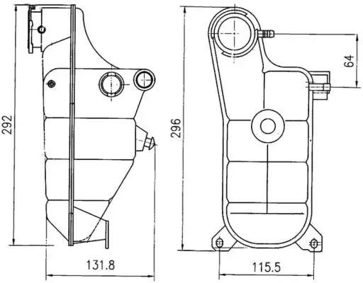 Mercedes W201 Case M102 Water Tank | MAHLE CRT 119 000S