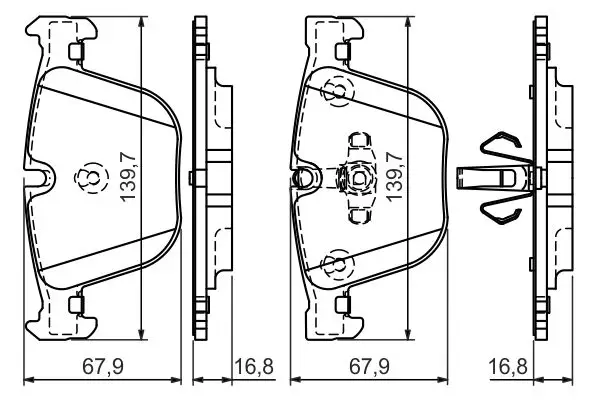 BMW 7 Serisi F01/F02/F03/F04 2008-2015 Fren Balatası Arka | BOSCH 0986494339