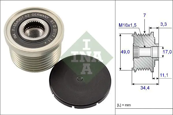 BMW 5 Serisi E60 2001-2010 N43 Şarj Dinamo Kasnağı | INA 535016410