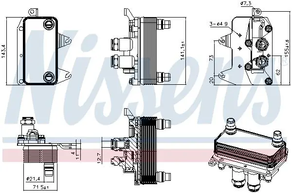 Mercedes S Serisi W222 2013-2021 M264 Şanzıman Yağ Soğutucusu | NISSENS 91411