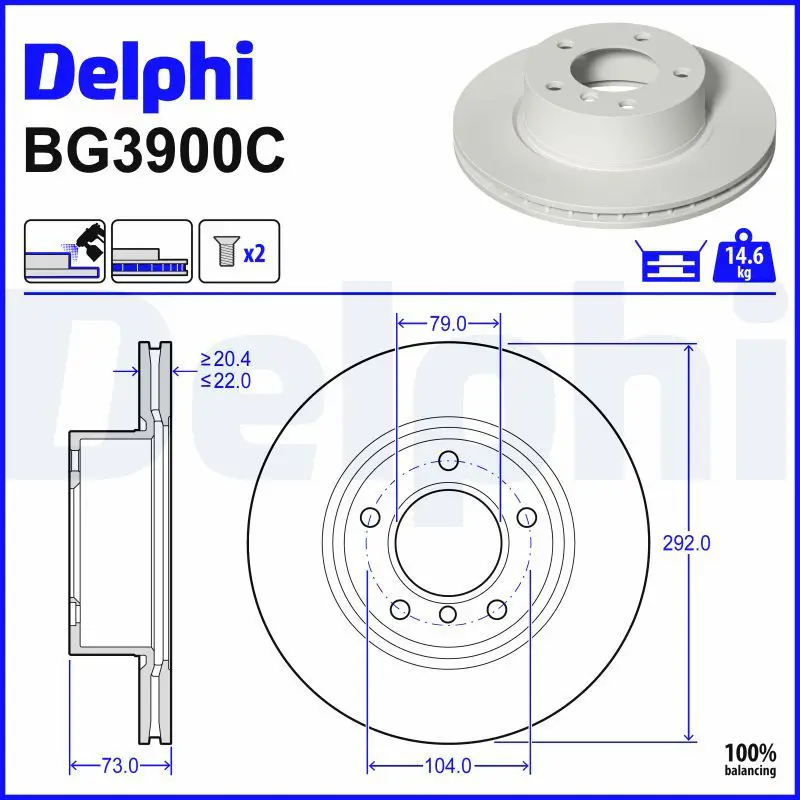 BMW 3 Serisi E90 2004-2012 Fren Diski Ön Takım | DELPHI BG3900C