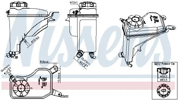 BMW X1 Serisi E84 2009-2015 N43 Radyatör Su Deposu | NISSENS 996268