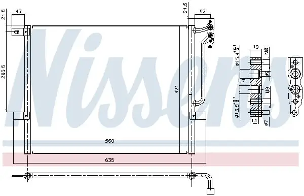 BMW 3 Serisi E46 1997-2006 M43 Klima Radyatörü | NISSENS 94431