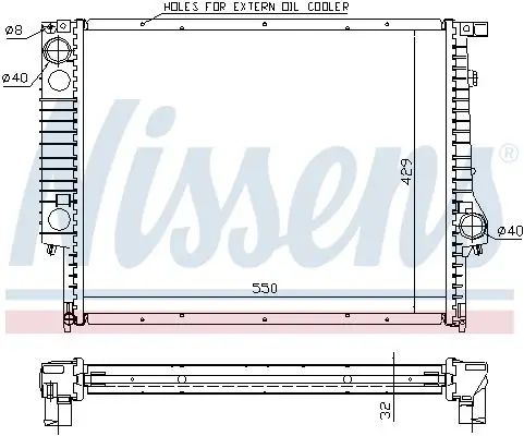 BMW 3 Serisi E36 1991-1998 M50 Su Radyatörü Otomatik Klimasız | NISSENS 60759A