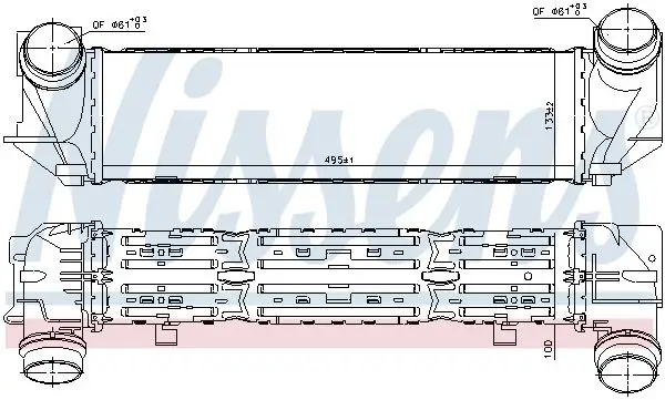 BMW 5 Serisi F10 2009-2016 N20 İnterkol Radyatörü | NISSENS 96322