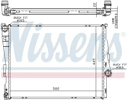 BMW 3 Serisi E46 1997-2006 Su Radyatörü Otomatik/Manuel | NISSENS 60784A