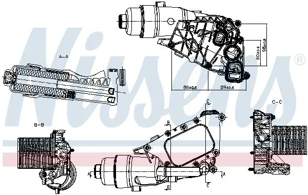 BMW Cooper F60 B47 Yağ Soğutucusu + Filtre Komple | NISSENS 91530
