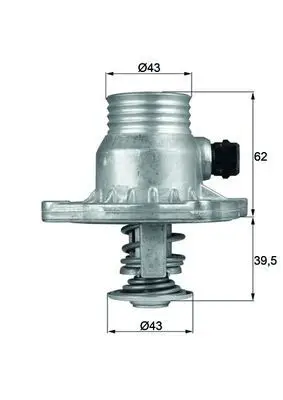 BMW 5 Serisi E39 1996-2003 M62 Termostat | BEHRMAHLE TM11105