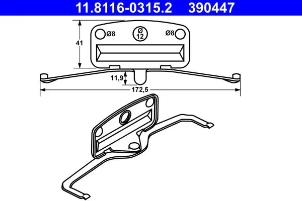 BMW 3 Serisi E90 2004-2012 Balata Sacı Ön | ATE 11.8116-0315.2
