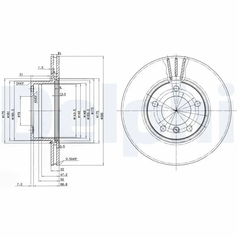 BMW 5 Serisi E39 1996-2003 Fren Diski Ön Takım | DELPHI BG3043