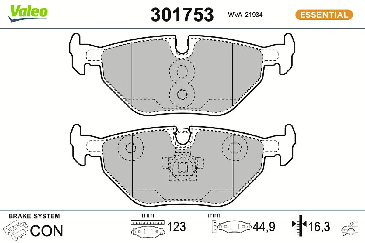 BMW 3 Serisi E36 1991-1998 Fren Balatası Arka | VALEO 670753