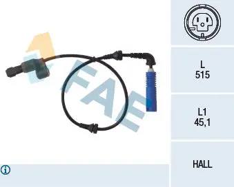 BMW 3 Serisi E46 1997-2006 ABS Sensörü Ön Sağ | FAE FA:78033