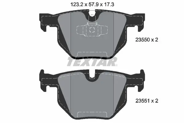 BMW 3 Serisi E90 2004-2012 Fren Balatası Arka | TEXTAR 2355001