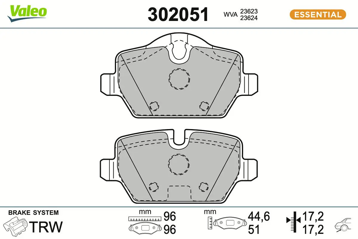 BMW 3 Serisi E90 2004-2012 Fren Balatası Arka | VALEO 670701