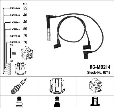 Mercedes W124 Kasa M104 Buji Kablosu | NGK 0749