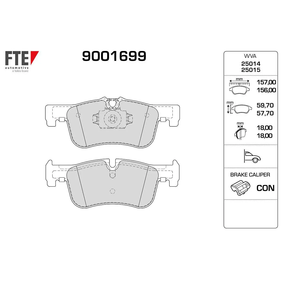 BMW 1 Serisi F20 Fren Balatası Ön | FTE 9001699
