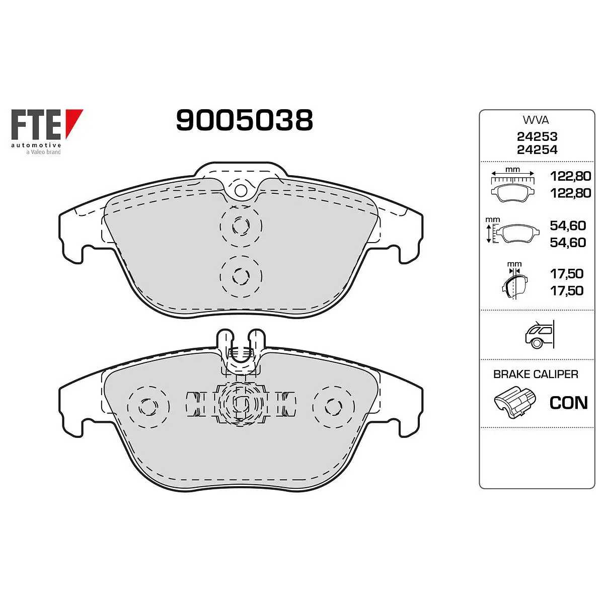 Mercedes C Serisi W204 Fren Balatası Arka | FTE 9005038