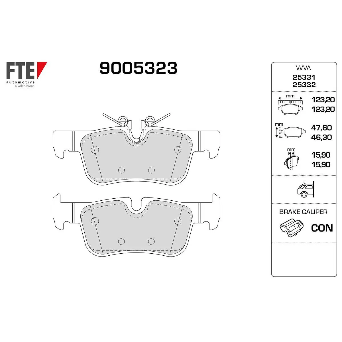 BMW 2 Serisi F44 Fren Balatası Arka | FTE 9005323