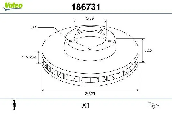 BMW 3 Serisi E46 Ön Fren Diski | VALEO 186731