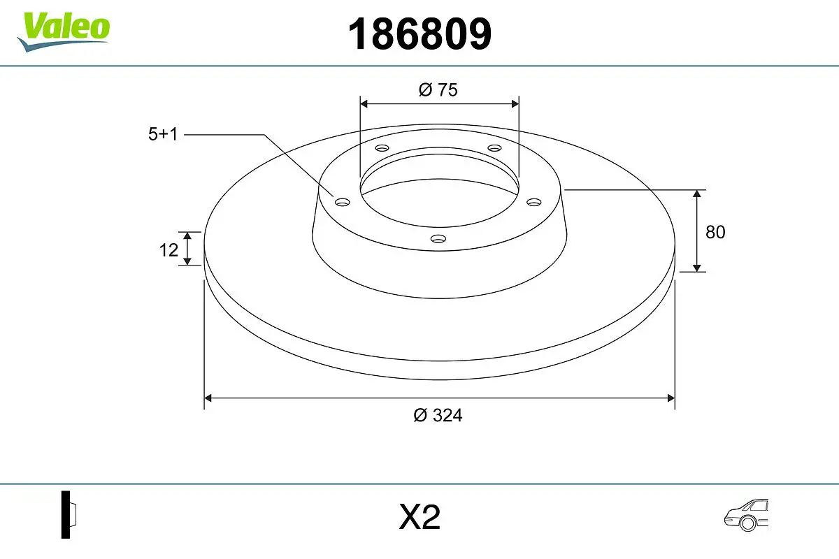BMW X5 Serisi E53 Arka Fren Diski | VALEO 186809