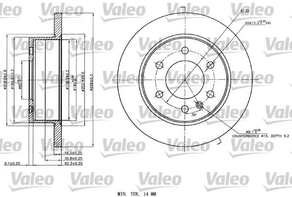 Mercedes Sprinter W906 Arka Fren Diski | VALEO 187142
